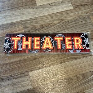 Theater Lights Wall Tin Sign- NEW